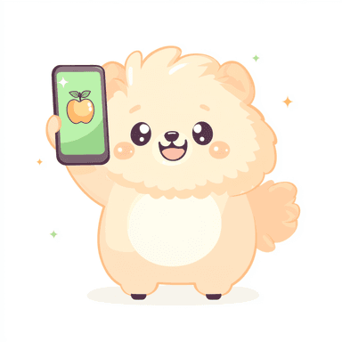 The ChowVivo mascot holding a phone